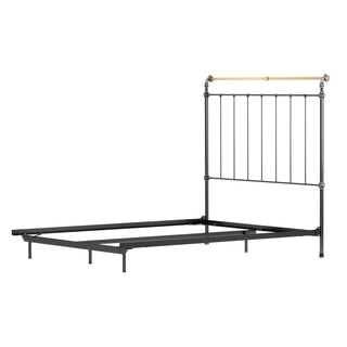 Iron & Brass Sleigh Bed